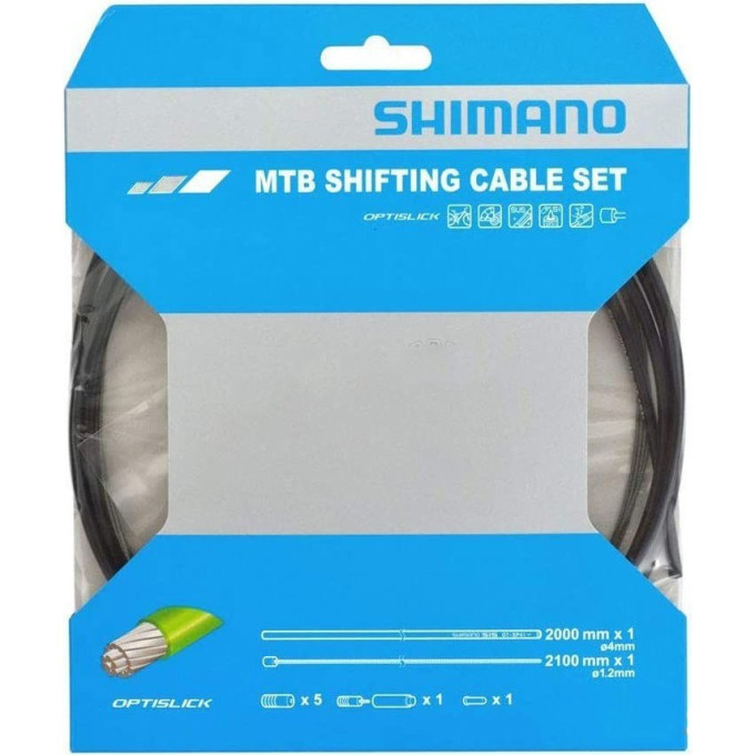 Трос+оплетка переключатель SHIMANO SP41 оплетка 2000мм черный, тр:1,2X2100мм optis Y60198092